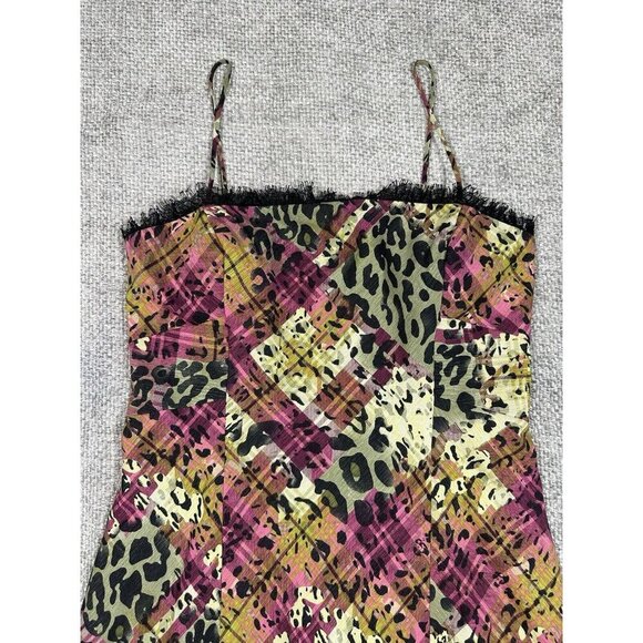 Muse Dress Womens 12 Plaid Animal Print Silk Golblincore‎ Retro Fairy Grunge - Picture 5 of 16